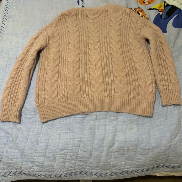 🌸🍂JENNI KAYNE Cable Cocoon Cardigan in Blush/Pink - Picture 7 of 10